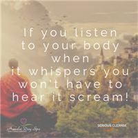 Listening to our body when it whispers